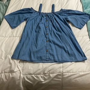 Denim Off the Shoulder Top